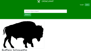 openclipart圖庫：Buffalo Silhouette-資源代表圖