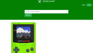 openclipart圖庫：Video Game System Portative縮圖