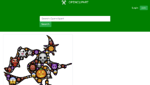 openclipart圖庫：Colorful Halloween Witch-資源代表圖