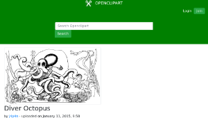 openclipart圖庫：Diver Octopus-資源代表圖