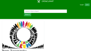 openclipart圖庫：Team Typography