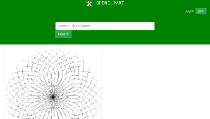 openclipart圖庫：Lotus Bloom Wireframe-資源代表圖