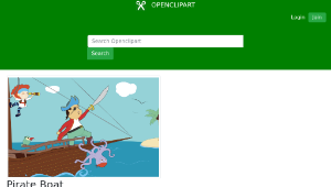 openclipart圖庫：Pirate Boat-資源代表圖
