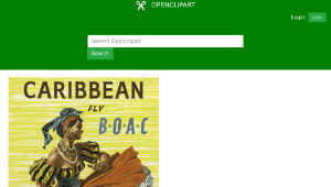 openclipart圖庫：Vintage Travel Poster Caribbean
