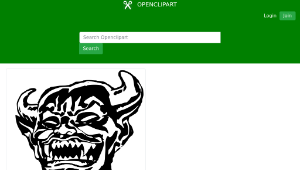 openclipart圖庫：Devil Face