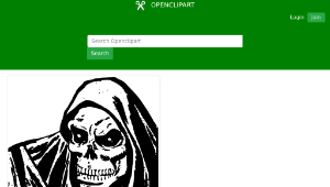 openclipart圖庫：Skeleton Man Face