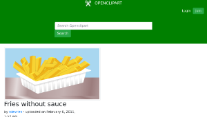 openclipart圖庫：Fries without sauce-資源代表圖
