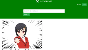 openclipart圖庫：Brunette Anime Girl 