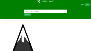 openclipart圖庫：Snowcapped Mountain