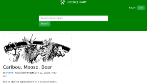 openclipart圖庫：Caribou, Moose, Bear