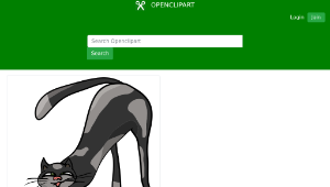 openclipart圖庫：cat streching