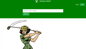 openclipart圖庫：Female golfer