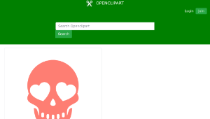 openclipart圖庫：a fancy skull