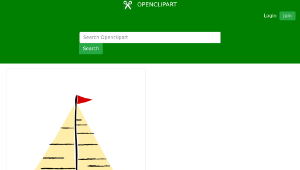 openclipart圖庫：Red sail boat 2