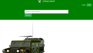 openclipart圖庫：Humvee, Improvised
