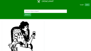 openclipart圖庫：woman enjoying beverage