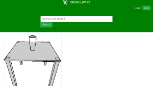 openclipart圖庫：Glass on a table