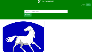 openclipart圖庫：White Horse-資源代表圖