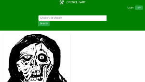 openclipart圖庫：Skull Monster