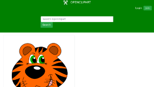 openclipart圖庫：Cartoon tiger
