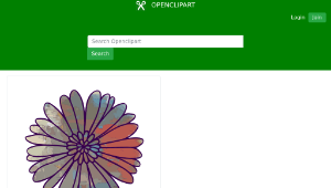 openclipart圖庫：Painted Flower