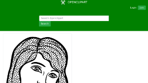 openclipart圖庫：woman face - lineart-資源代表圖
