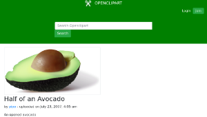 openclipart圖庫：Half of an Avocado縮圖