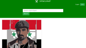 openclipart圖庫：Bassel with syria flag 