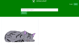 openclipart圖庫：Cat Pose Center縮圖