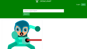 openclipart圖庫：Space warrior