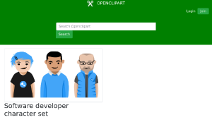 openclipart圖庫：Software developer character set-資源代表圖