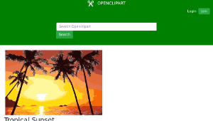 openclipart圖庫：Tropical Sunset-資源代表圖