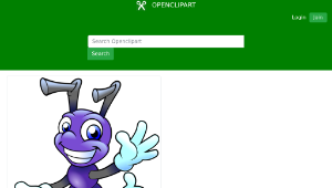 openclipart圖庫：Friendly purple ant-資源代表圖