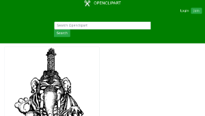 openclipart圖庫：Elephant King-資源代表圖
