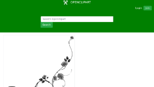 openclipart圖庫：Rose Floral Flourish 10縮圖