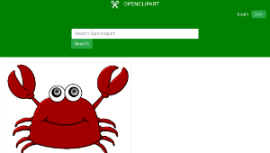 openclipart圖庫：Cartoon Crab-資源代表圖