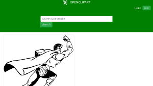 openclipart圖庫：Generic Superhero-資源代表圖
