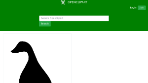 openclipart圖庫：Silhouette - duck縮圖