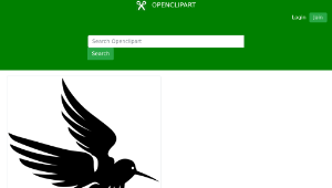 openclipart圖庫：Bird Of Paradise Silhouette-資源代表圖