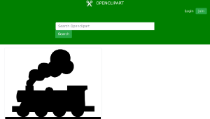 openclipart圖庫：Railroad Train Silhouette-資源代表圖