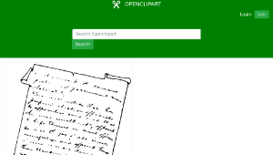 openclipart圖庫：Hand Written Note-資源代表圖