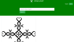openclipart圖庫：Tribal Heart Cross縮圖