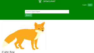 openclipart圖庫：Cute Fox-資源代表圖
