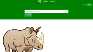 openclipart圖庫：rhino - coloured-資源代表圖