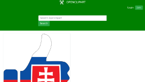 openclipart圖庫：Thumbs Up Slovakia With Stroke-資源代表圖