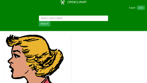 openclipart圖庫：Retro woman head-資源代表圖
