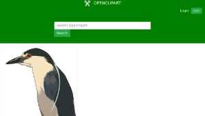 openclipart圖庫：Bihoreau gris - Night heron-資源代表圖