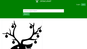 openclipart圖庫：Christmas Reindeer Black-資源代表圖