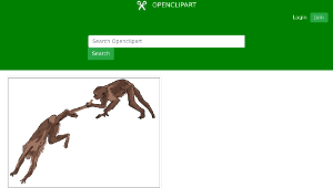 openclipart圖庫：monkeys playing-資源代表圖