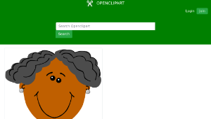 openclipart圖庫：Grandma with dark skin-資源代表圖